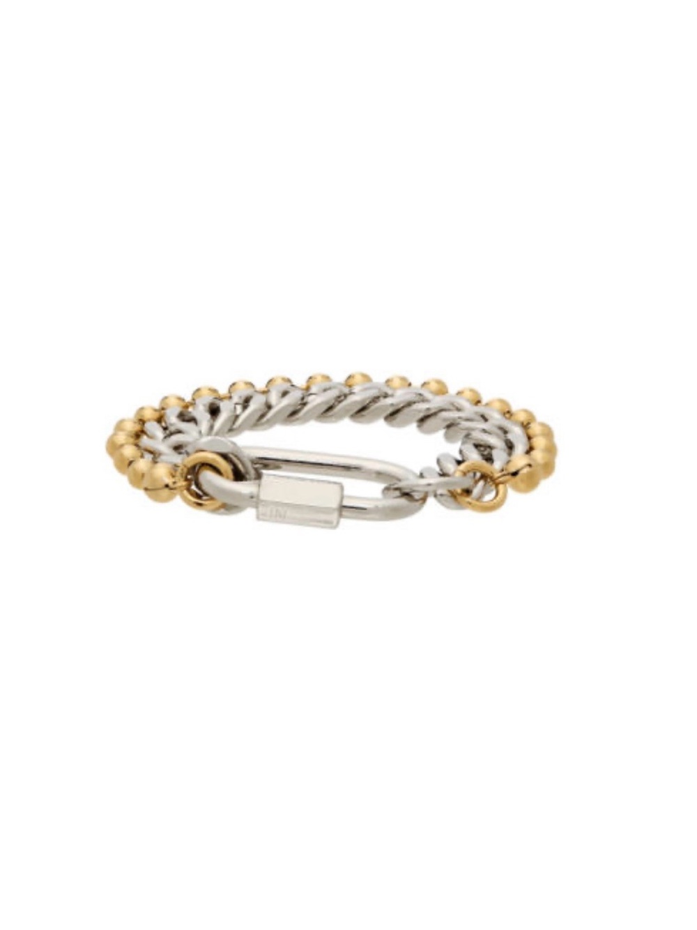 2-Tone Carabiner Double-Chain Bracelet by In Gold We Trust Paris